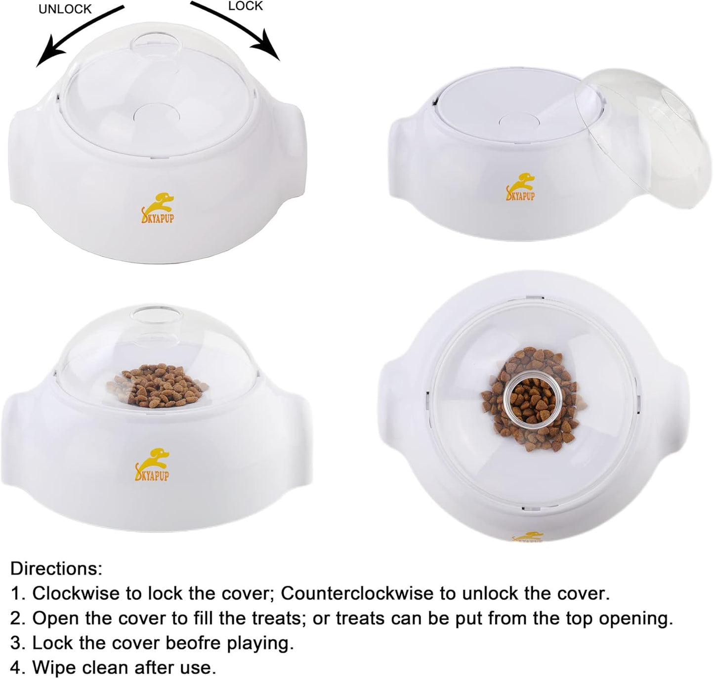 Treat Dispensing Dog Toys, Slow Feeding and Entertainment, Mentally Stimulating, Durable, Safe, Great for Cats and Mini Pigs