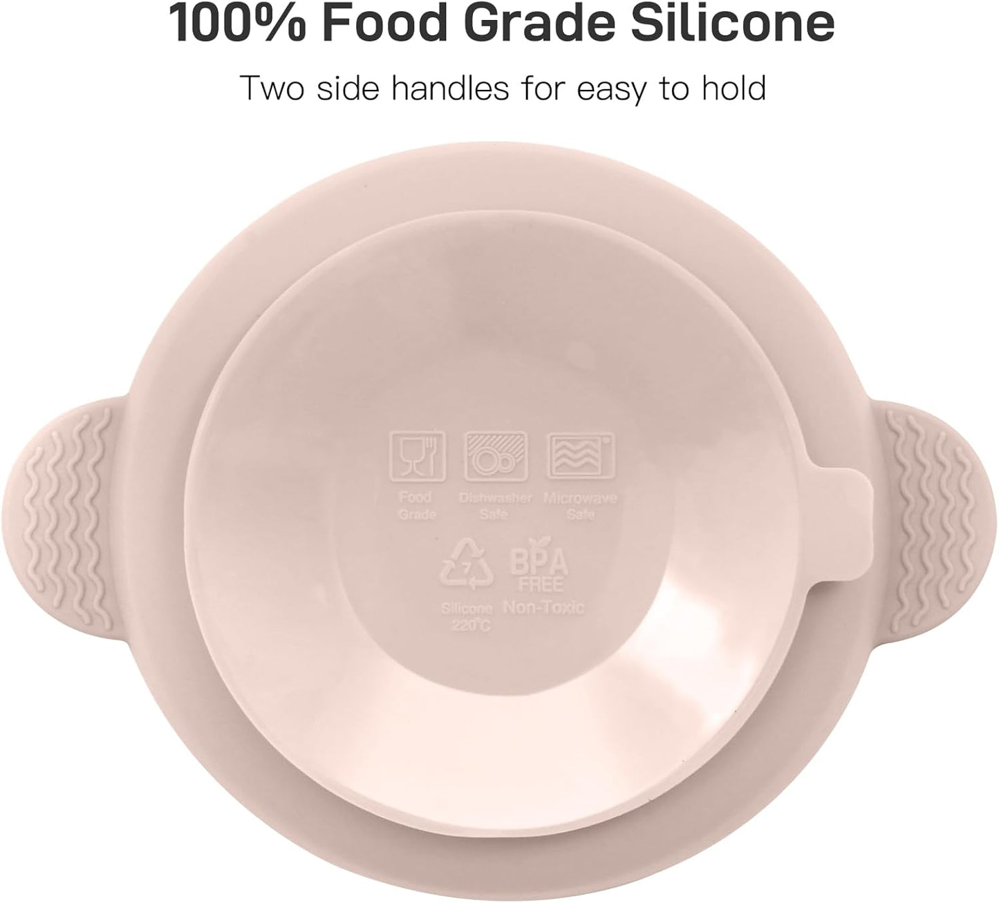 Silicone Baby Feeding Set, 3 Pack Baby Bowls with Suction and 3 Pack Baby Spoons for Babies Toddlers Kids, BPA Free, Baby Utensils Feeding Supplies, Microwave and Dishwasher Safe