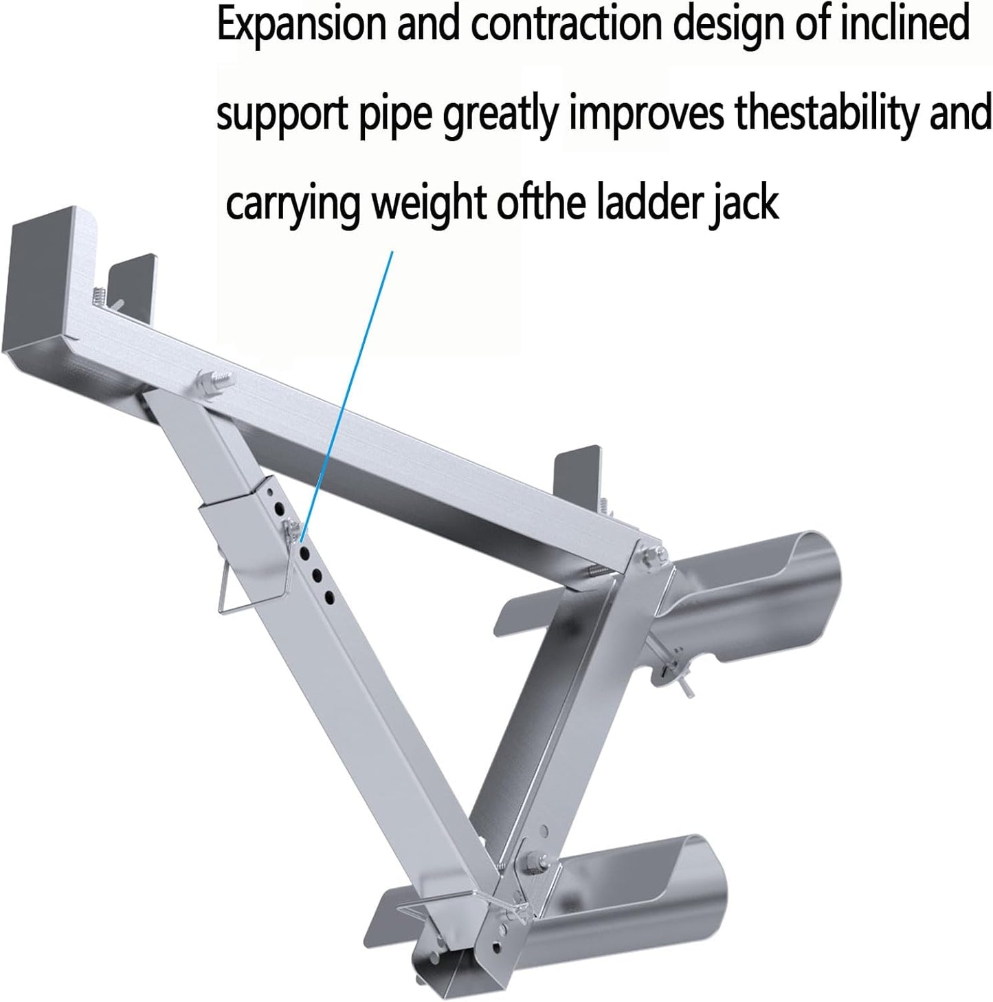 Ladder Jacks Scaffold Bracket, Two-Rung Short Body Extension Ladder Jack for Working Stage (1 Pair)