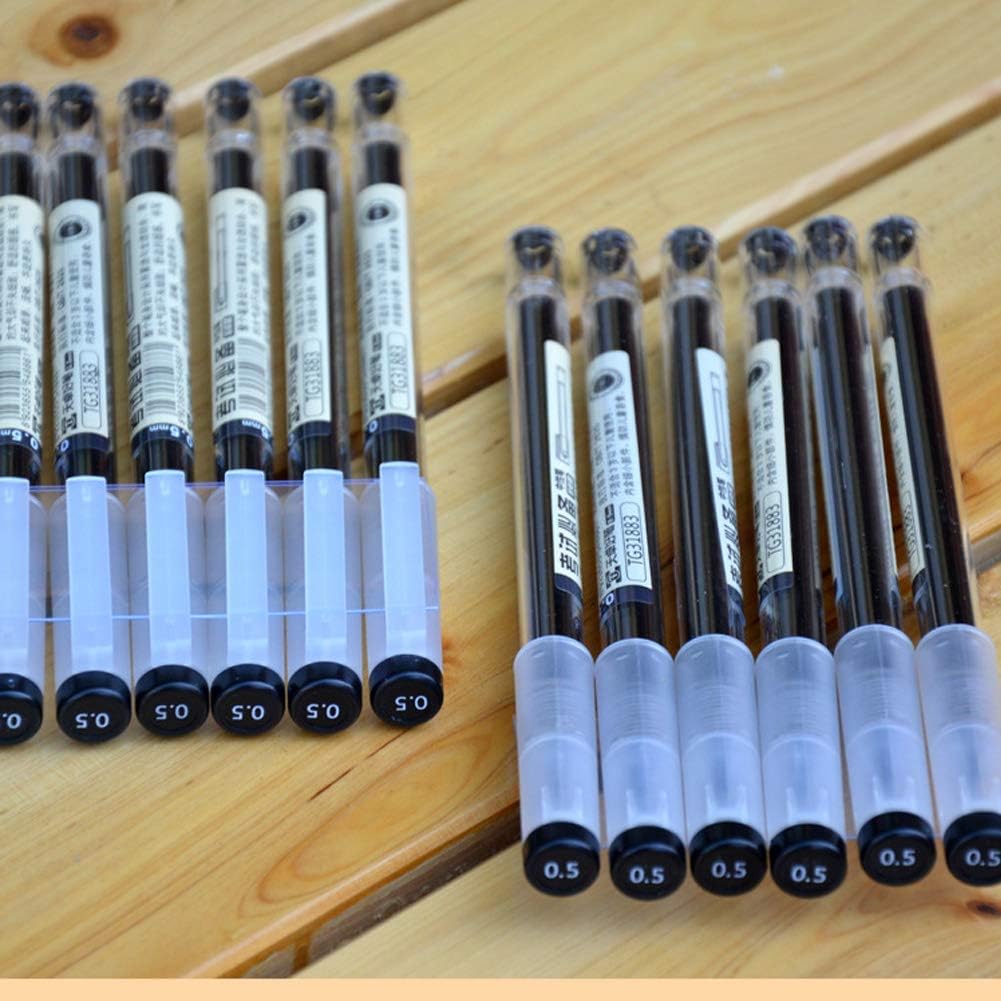 sencoo 12 pack Black Gel Ink Pen Extra Fine Point Pens Ballpoint pen 0.35mm Black Office School Stationery Students Pens