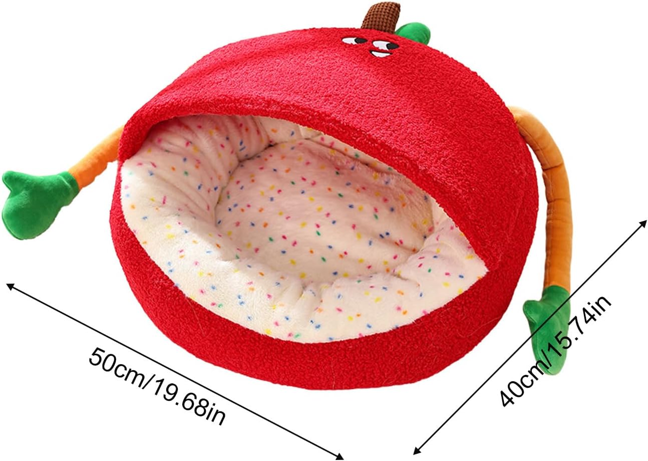 Dog Beds - Semi-Enclosed Winter Sleeping Nest for Dogs Cats, Pet Bed for Indoor Living Room, Bedroom, Balcony, Apartment, Home Use, Soft Comfortable Sleeping Space for Pets
