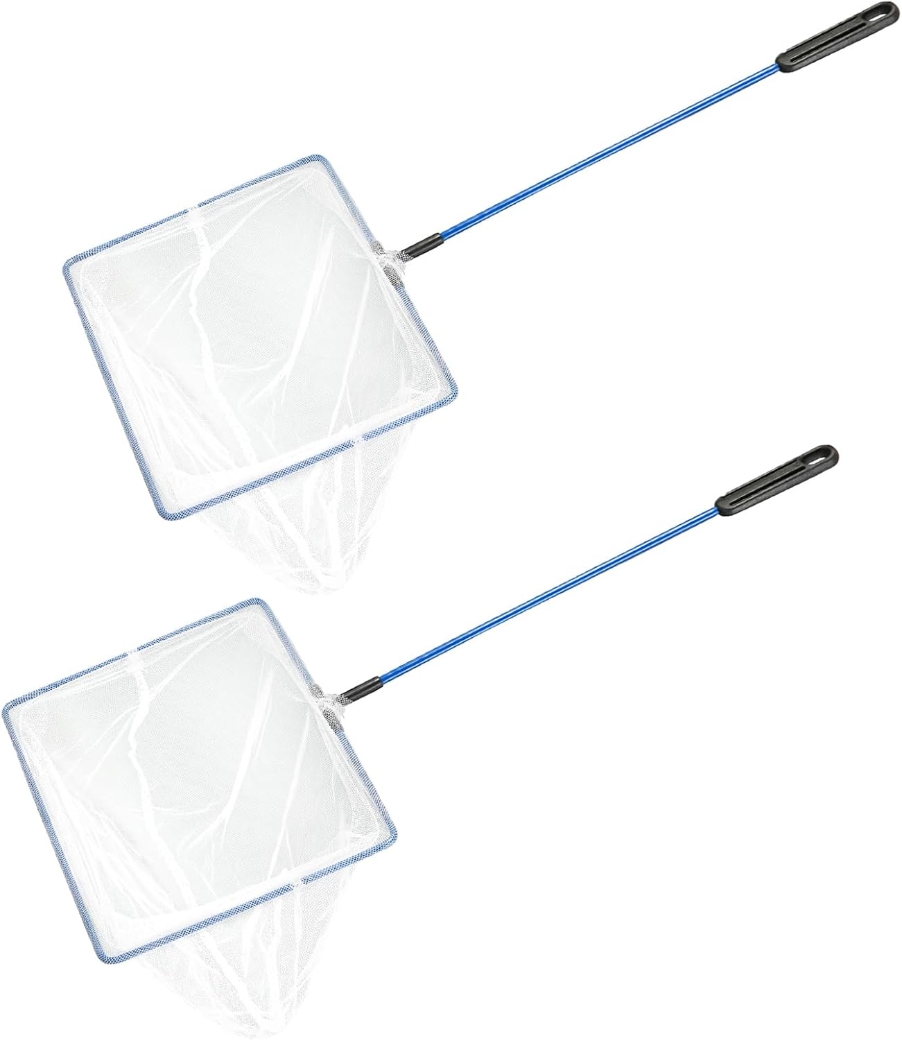 AQUANEAT Aquarium Fish Net, Small Fish Tank Cleaning Net, Food Wastes Skimmer for Small Ponds and Pools
