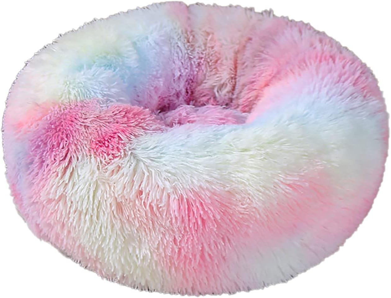 Dog Beds Calming Dog Bed Fluffy Donut Cuddler Cat Bed Round Donut Pet Bed for Cats and Small Dogs Cozy Soft Indoor Cat Pet Cushion Bed,1,XXL