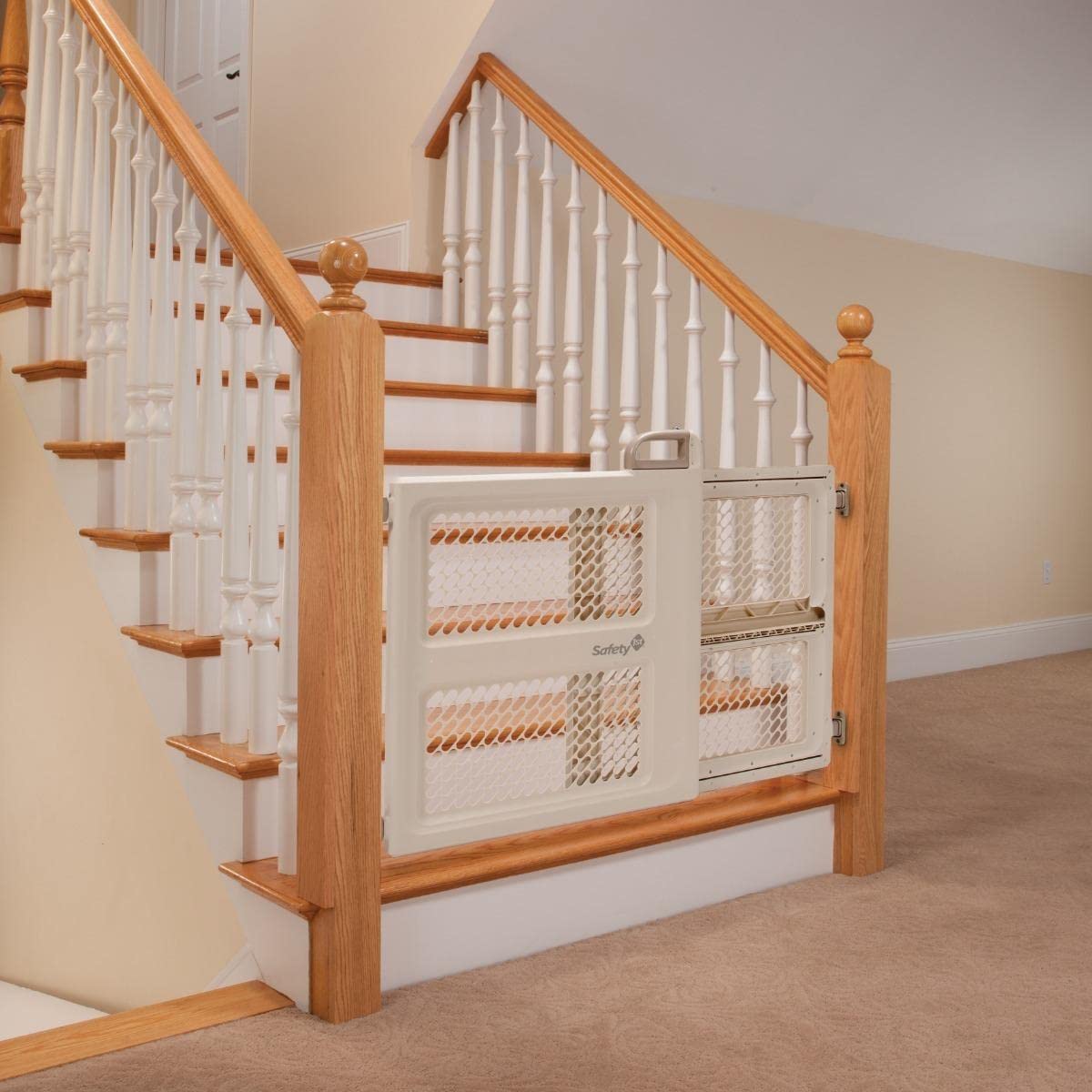 Safety 1st Baby Gates for Doorways, Pressure Mount Lift, Lock and Swing, Dog Gates, Hardware Gate for Stairs, Fits 28"-42" Wide