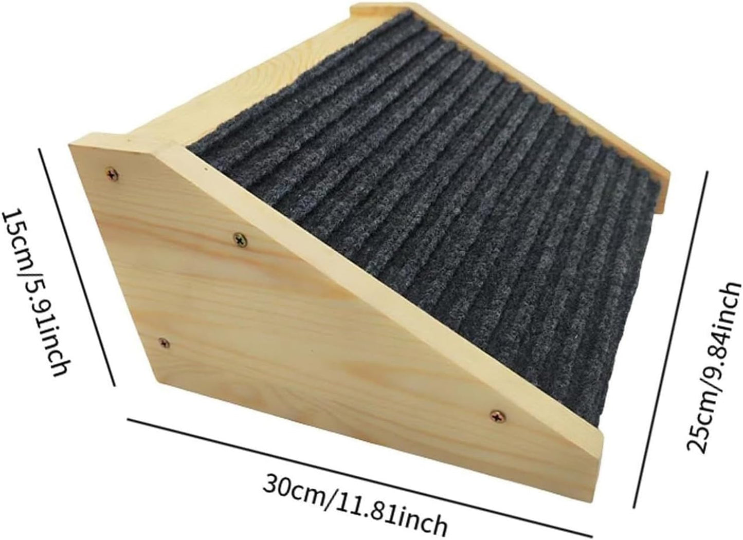 Dog Stairs Ramp, Wooden Indoor Steps for Older Or Injured Pets, Lightweight Ramp for Bed, Couch Sofa Living Room, Helping Pets Access High Areas Safely, Anti-Skid Design, 900g
