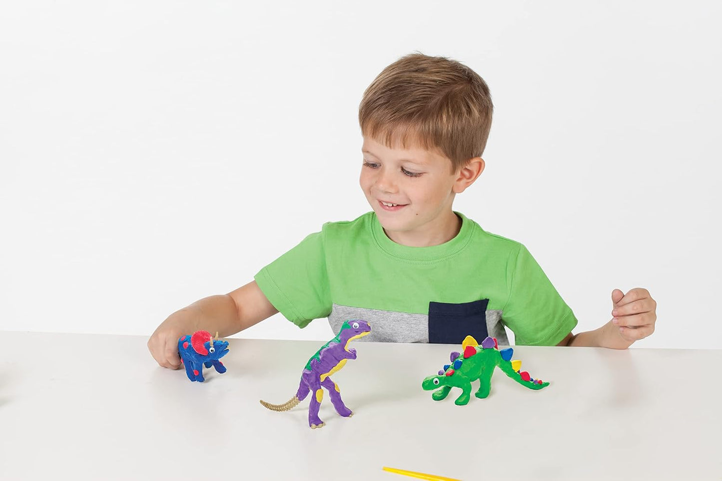 Creativity for Kids Create with Clay Dinosaurs: Sensory Craft, Creative Toy, Dinosaur Children's Toy, Boy Gifts, Easter Basket Stuffers for Kids (Ages 5+)