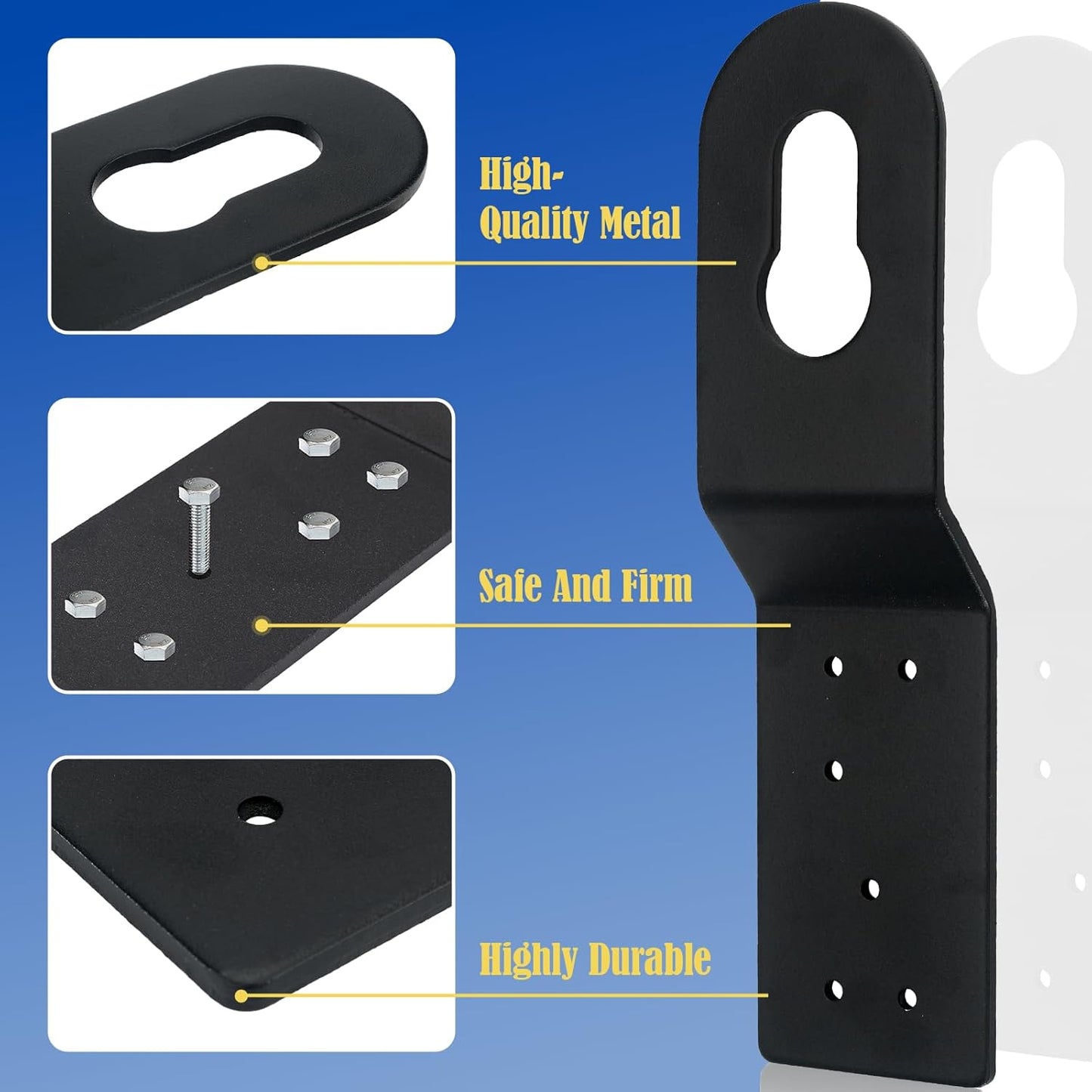 Roof Safety Anchor, Permanent Roof Anchors for Wood Roofs, Use With Roofing Harness, Safety Ropes, Other Roof Safety Equipment (3 Pack)