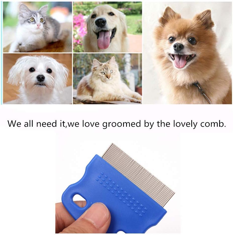 2 Pcs Cat Combs Dogs Grooming Combs Tear Stain Remover, Effectively Removes Crust, Loose Hair, Eye Stain on Pet(Random Color)