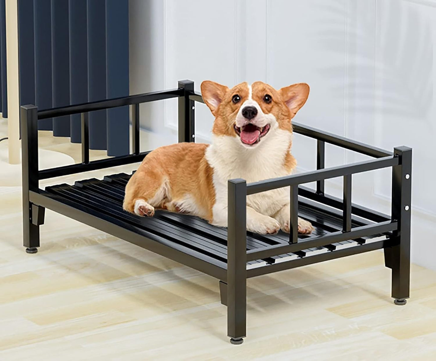 Pet Bed Metal Elevated Dogs Couch Sofa, Lightweight Portable Raised Pets Cot for Large ＆ Older Dog, Indoor Outdoor Orthopedic Joint Relief Pet Bed (Size : M-80x50cm/31.5x19.7in) ()
