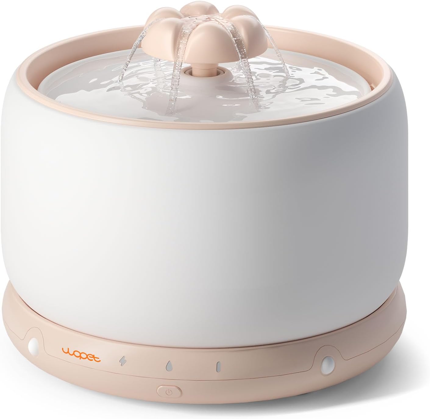 WOPET Wireless Cat Water Fountain, 3L/101oz Ceramic Automatic Pet Water Dispenser for Cats, Battery Operated Cordless Dog Water Fountain with Motion Sensor, Ultra Quiet Wireless Pump, Dishwasher Safe