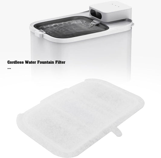 5PCS Cordless Water Fountain Filter Compatible with EVERSWEET MAX 105 fl oz/3L Automatic Cat Fountain 13.2x10cm Pet Water Purification Filters