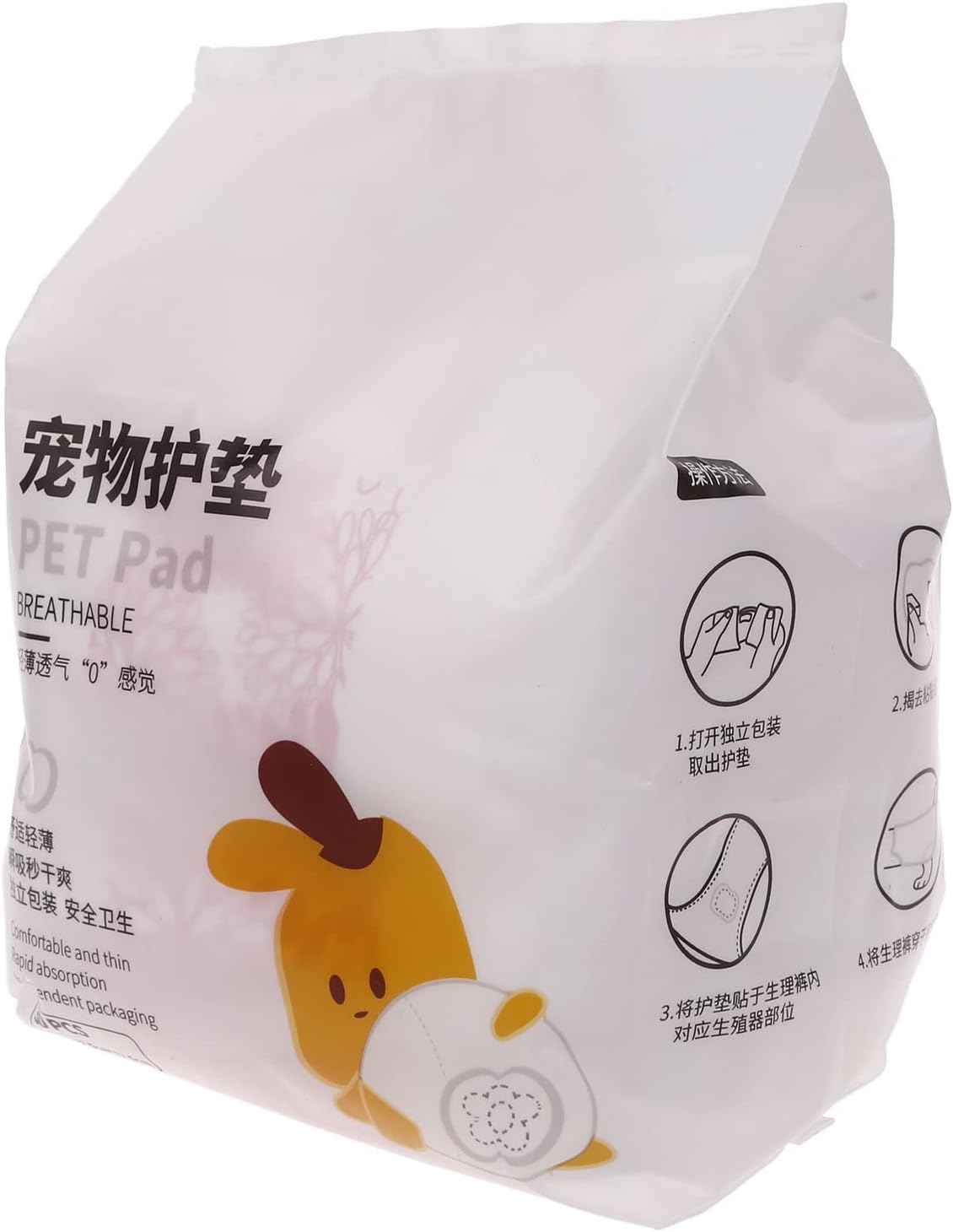 Dog Diaper Pads Inserts Fit Most Female and Male Washable and Disposable Diapers and Belly Bands 30 Pieces Liners Pads Disposable Female Male Pet Pad Small