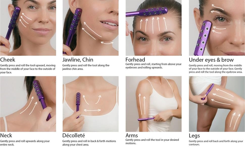 Nurse Jamie Uplift Facial Massaging Beauty Roller - Facial Massager with 24 Stones for Sculpting, Firming & Reducing Puffiness
