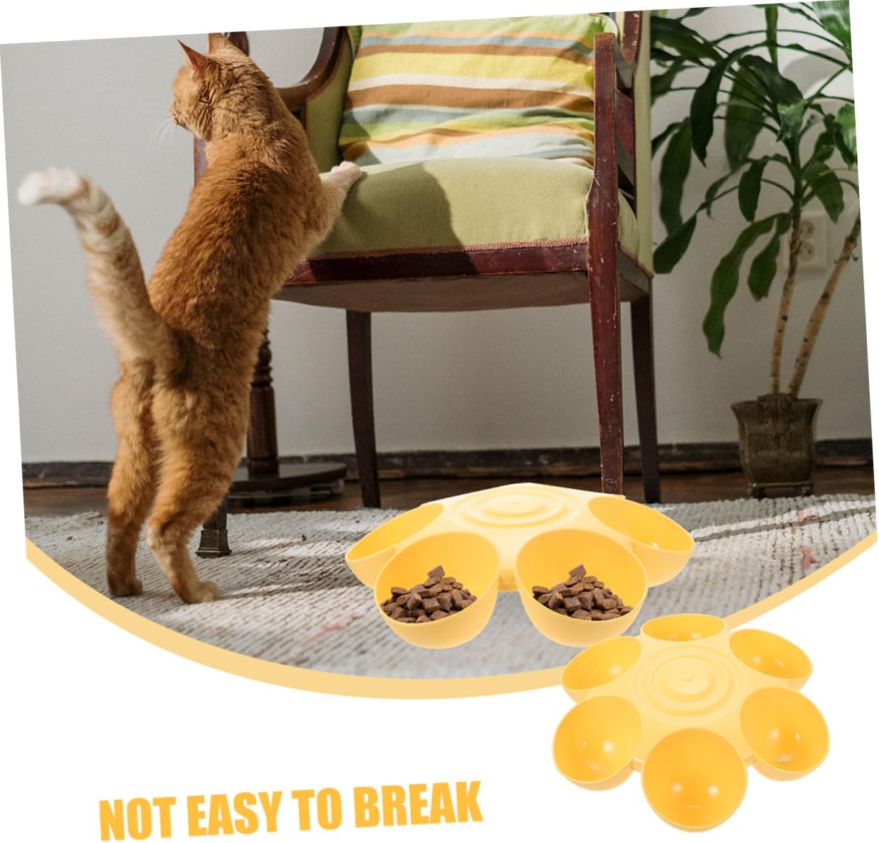 FAVOMOTO 2pcs Flower Petal Shaped Pet Food Bowls Plastic Dog Feeding and Drinking Bowls Household Dog Food Containers for Cats and Puppies Indoor Use
