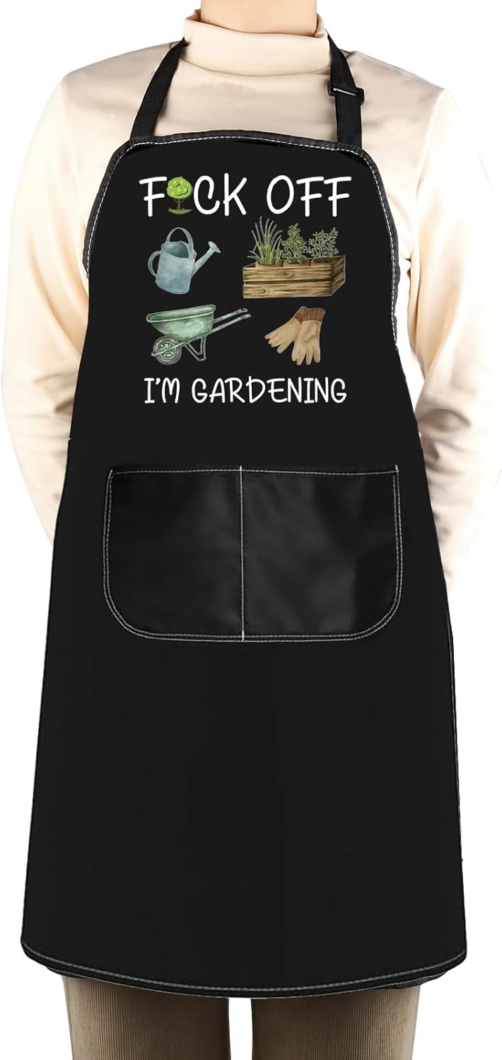 WCGXKO Gardening Garden Apron Gardener Gift F*ck Off I'm Gardening Apron Plant Lover Gift