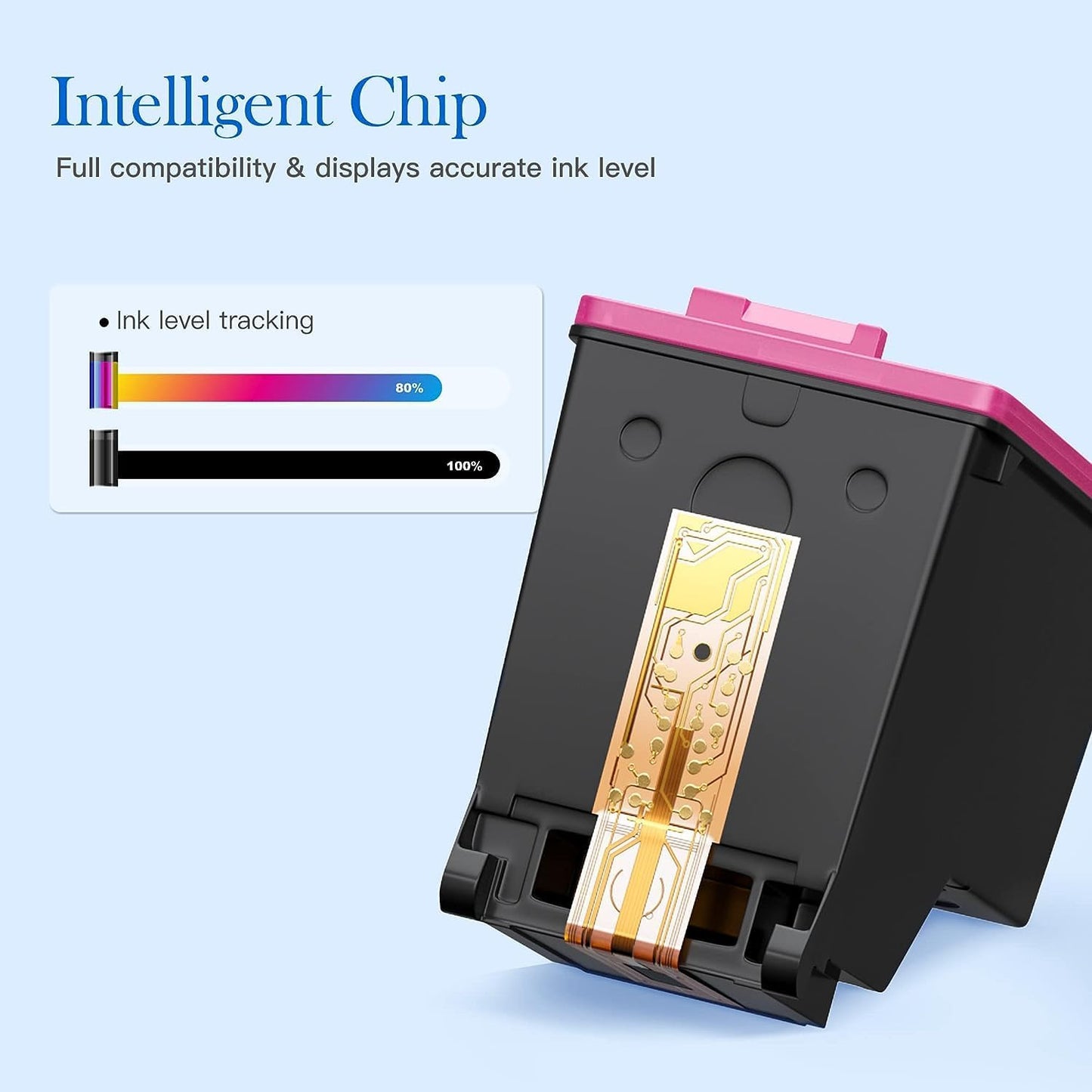 Valuetoner 61XL Ink Cartridges Replacement for HP 61 Ink Cartridge Combo Pack 61XL Works with HP Envy 4500 4502 5530 Deskjet 2540 3510 OfficeJet 4630 Printer (1 Black, 1 Tri-Color, 2-Pack)