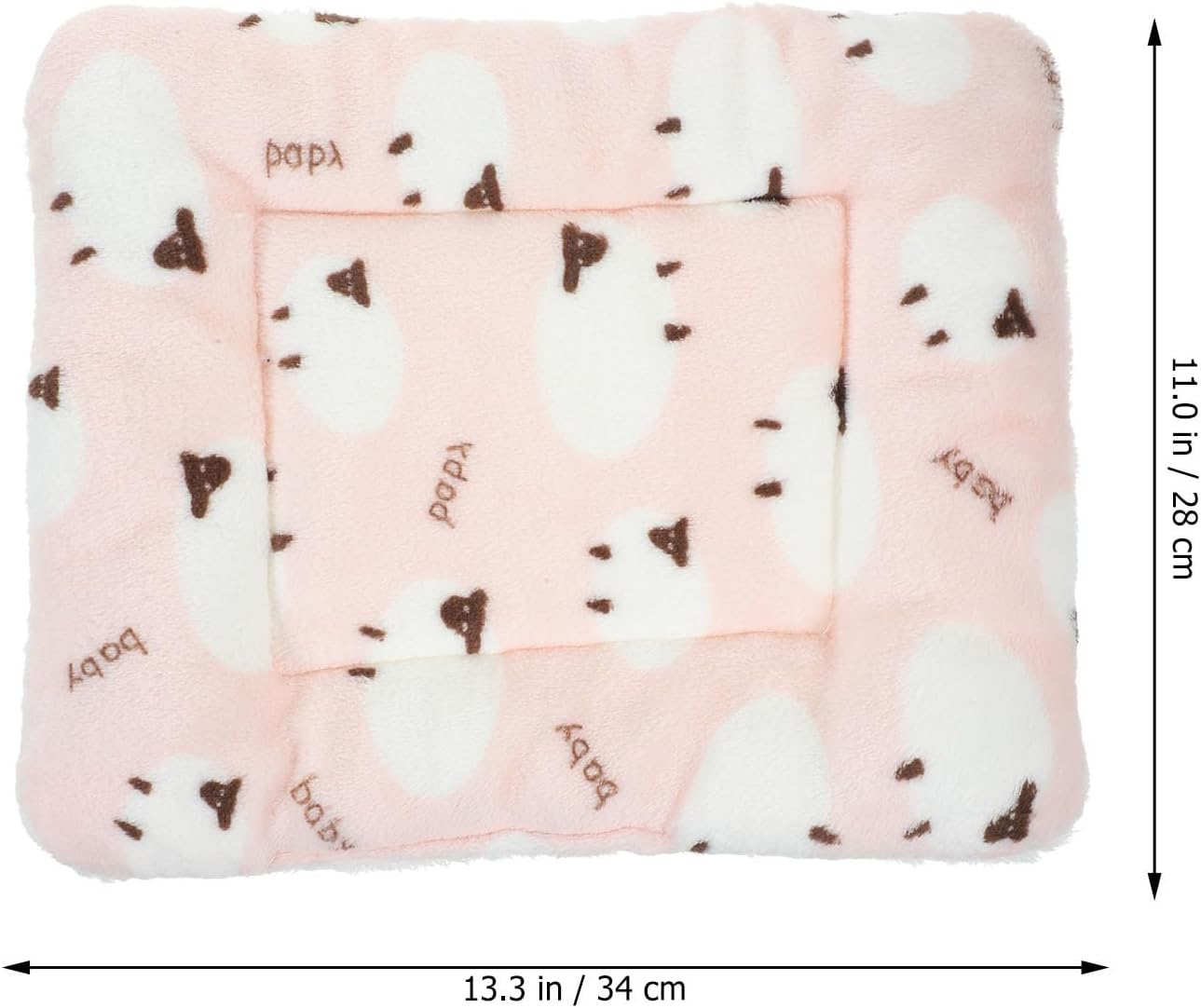 FAVOMOTO 2pcs Small Animal Bed Mats for Cage Thickened Plush Warm Sleeping Pads Washable Pet Bedding Mats for Winter Guinea Pig Hamster Rat Cage
