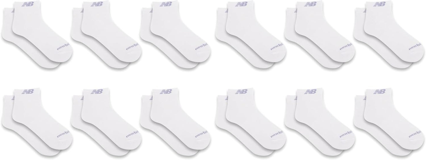 New Balance Unisex Adult Performance Cushioned Low Cut Socks - 6 & 12 Pairs - Moisture Wicking