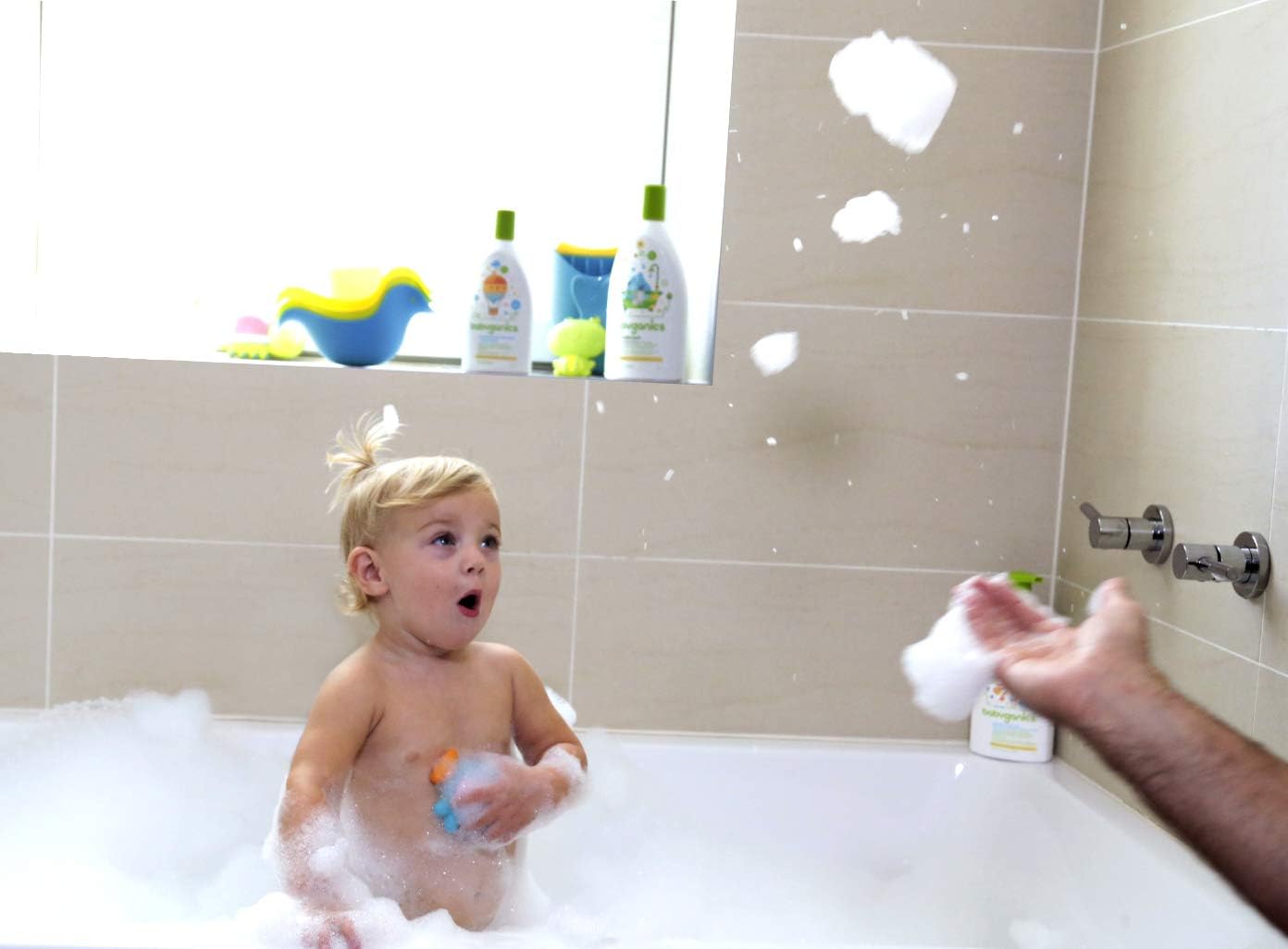 Babyganics Bubble Bath, Gently Cleanses, Fragrance Free, 20 Fl Oz, Packaging May Vary
