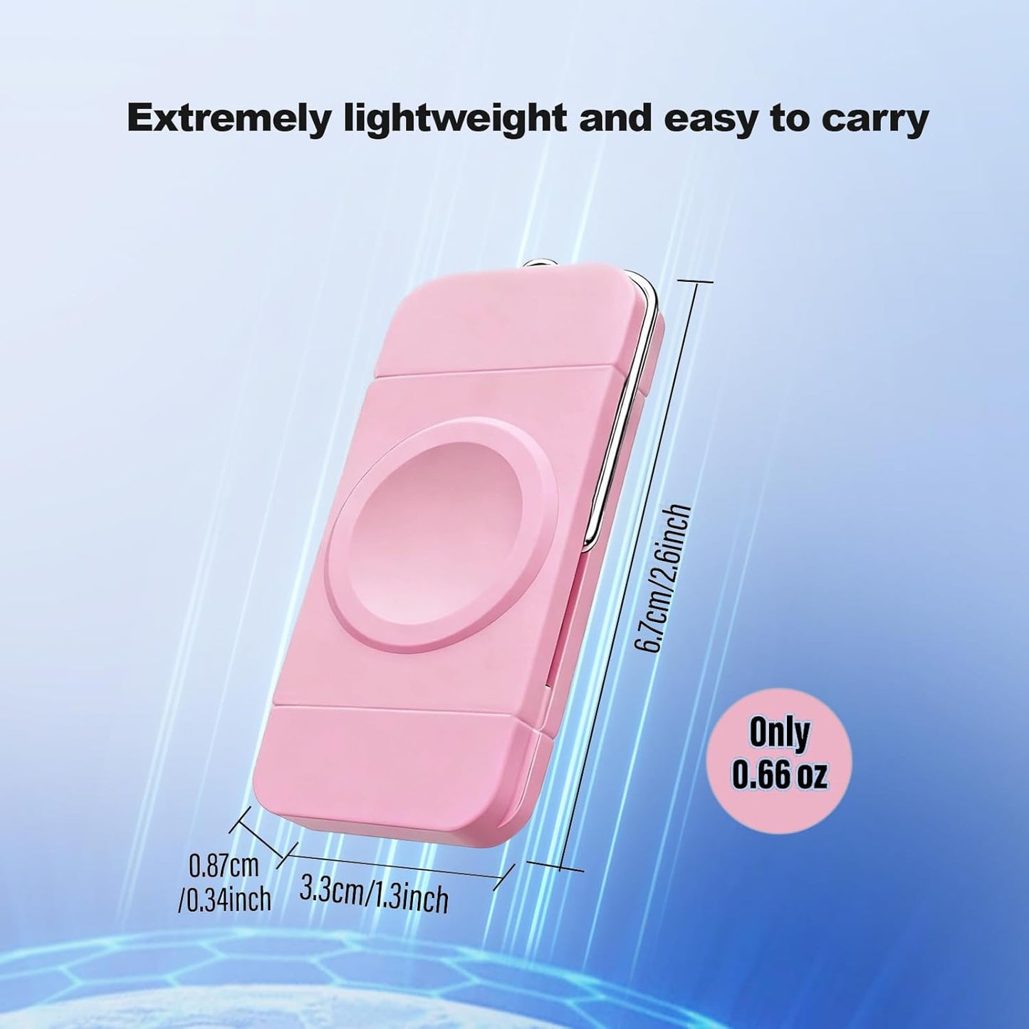 Charger for Apple Watch, Magnetic Portable iwatch Charger, USB C &USB A Fast Wireless Charging Travel Charger for Apple Watch Series 11/10/9/8/7/6/5/4/3/2/1/SE/UItra 2/Ultra,Pink