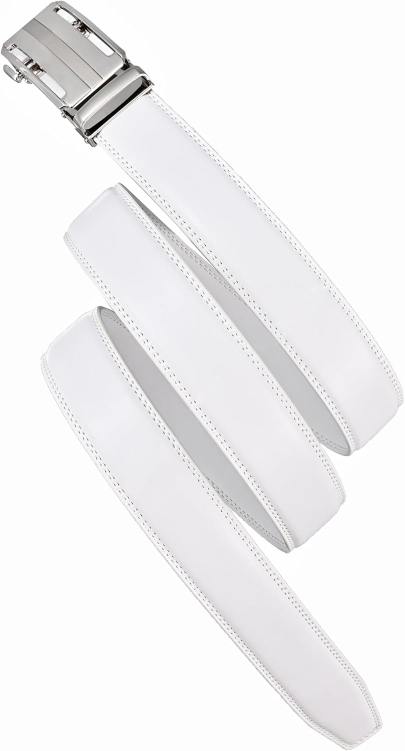 Men's Belt, Ratchet Dress Casual Belt with Adjustable Automatic Buckle Trim to Fit