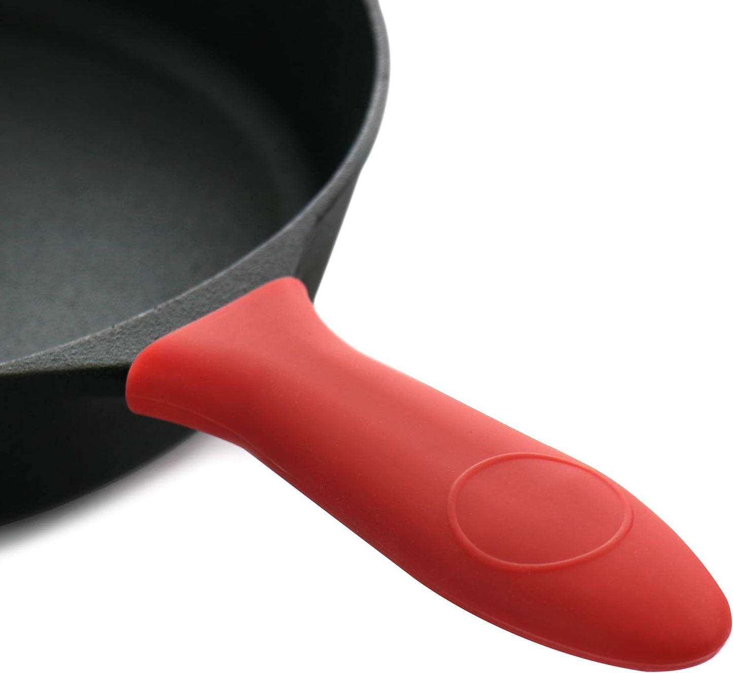 Megachef MegaChef 12 Piece Round PreSeasoned Cast Iron Cookware Set, Black and Red