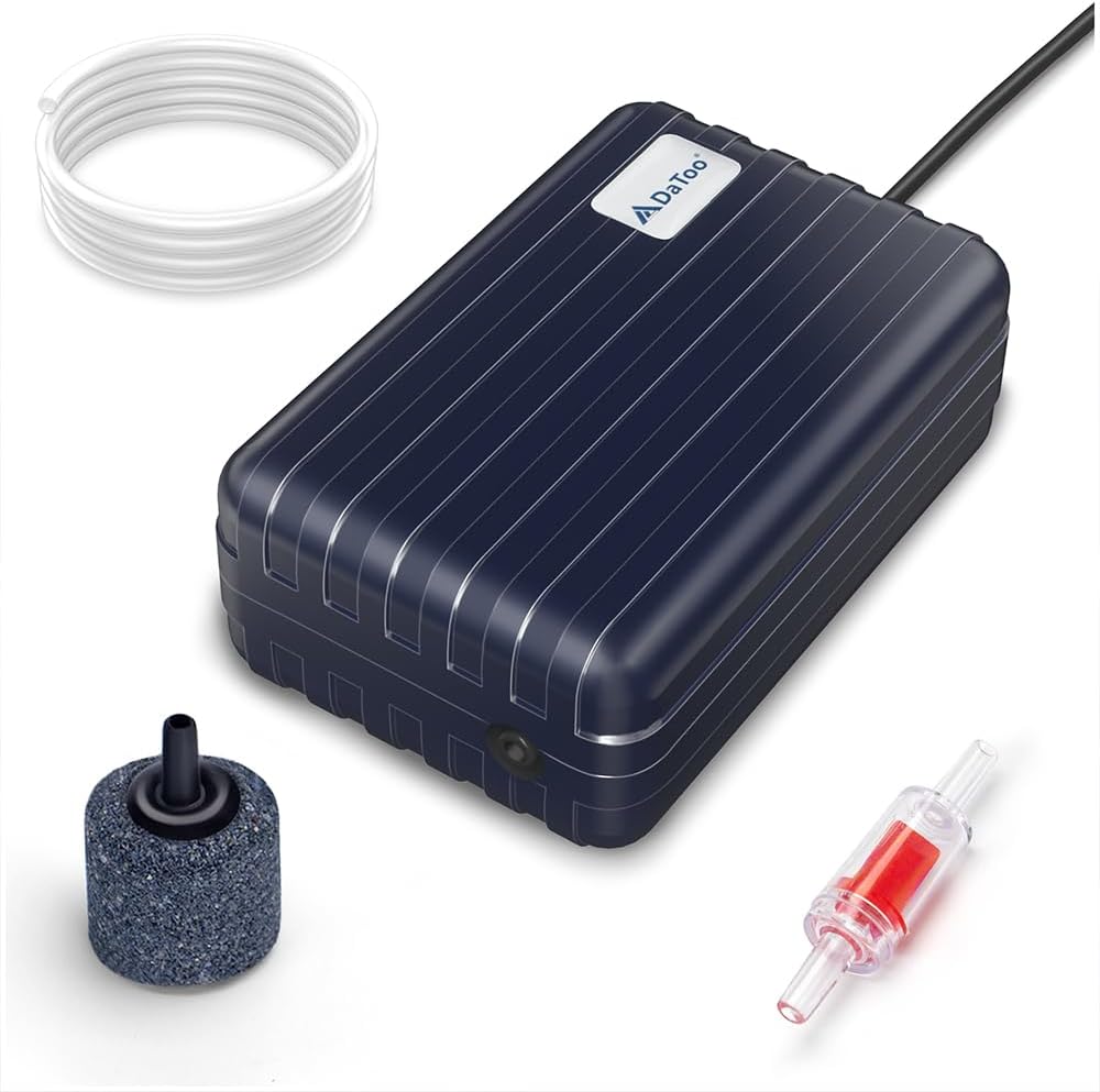 Aquarium Air Pump Compact Fish Tank Air Pump Quiet Aquarium Bubbler Aerator Buckets Oxygen Aerator Pump for 1 to 20 Gallon Fish Tanks