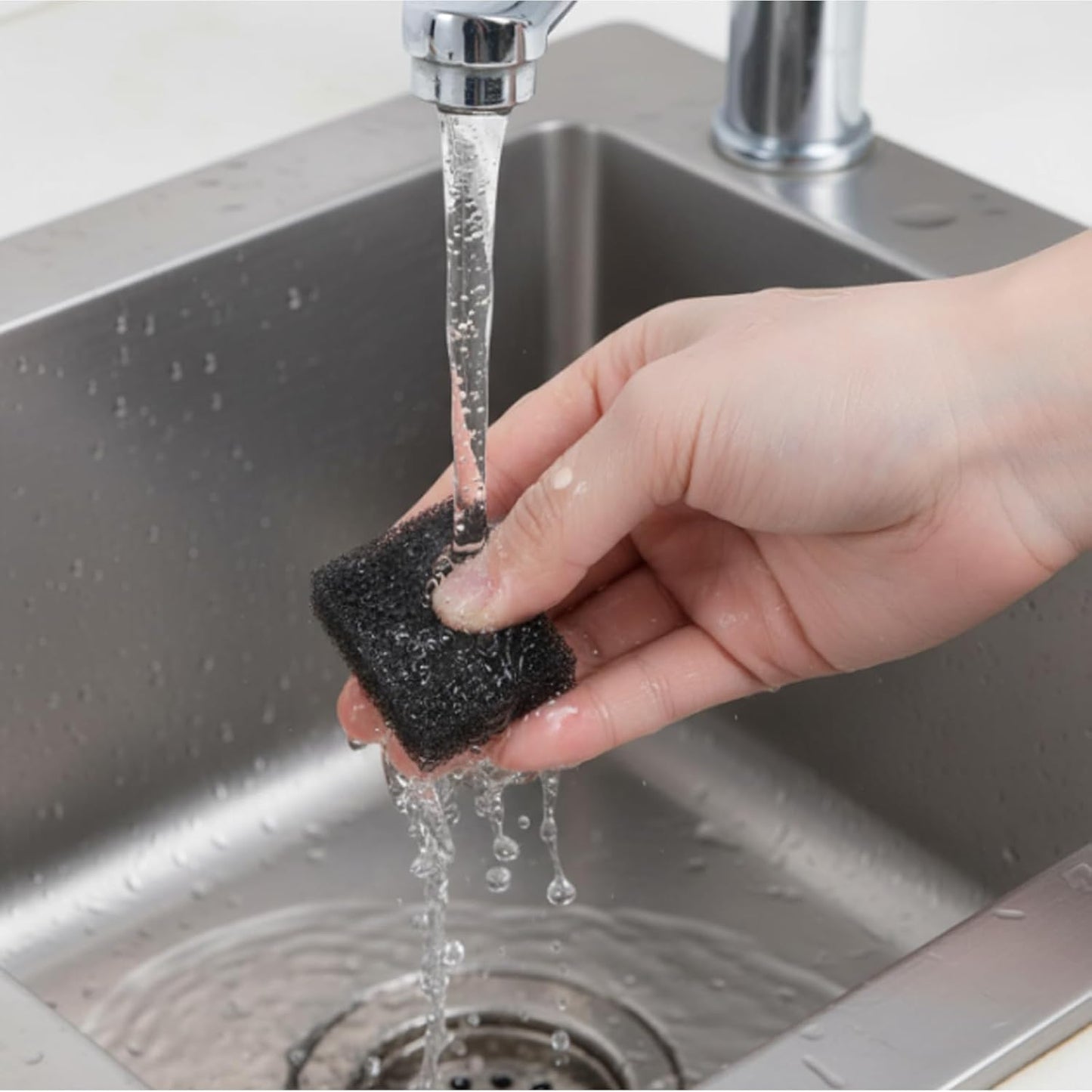 cobee 30 Pcs Pet Fountain Replacement Filter, Black Replaced Foam Filters 4 * 3 * 1cm Filter Sponge, Square Small Sponge Filters Compatible with Wireless Pump Pet Water Fountain for Cat and Dog