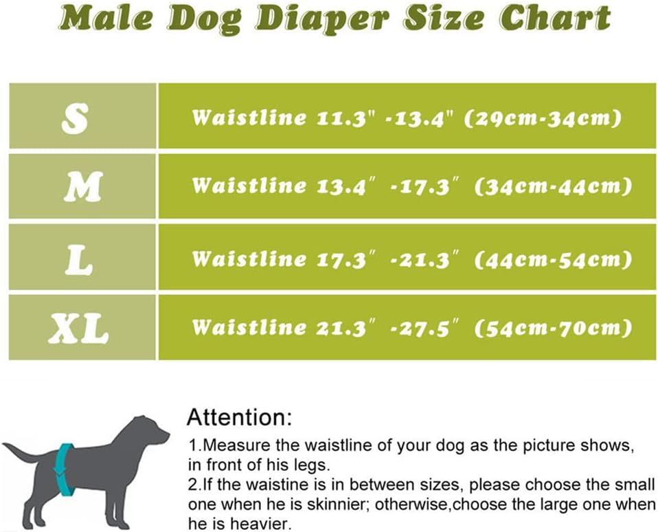 Male Dog Diapers Washable Dog Belly Bands Reusable Doggie Wraps - Pack of 3 (Cow, Large(17''-21''))