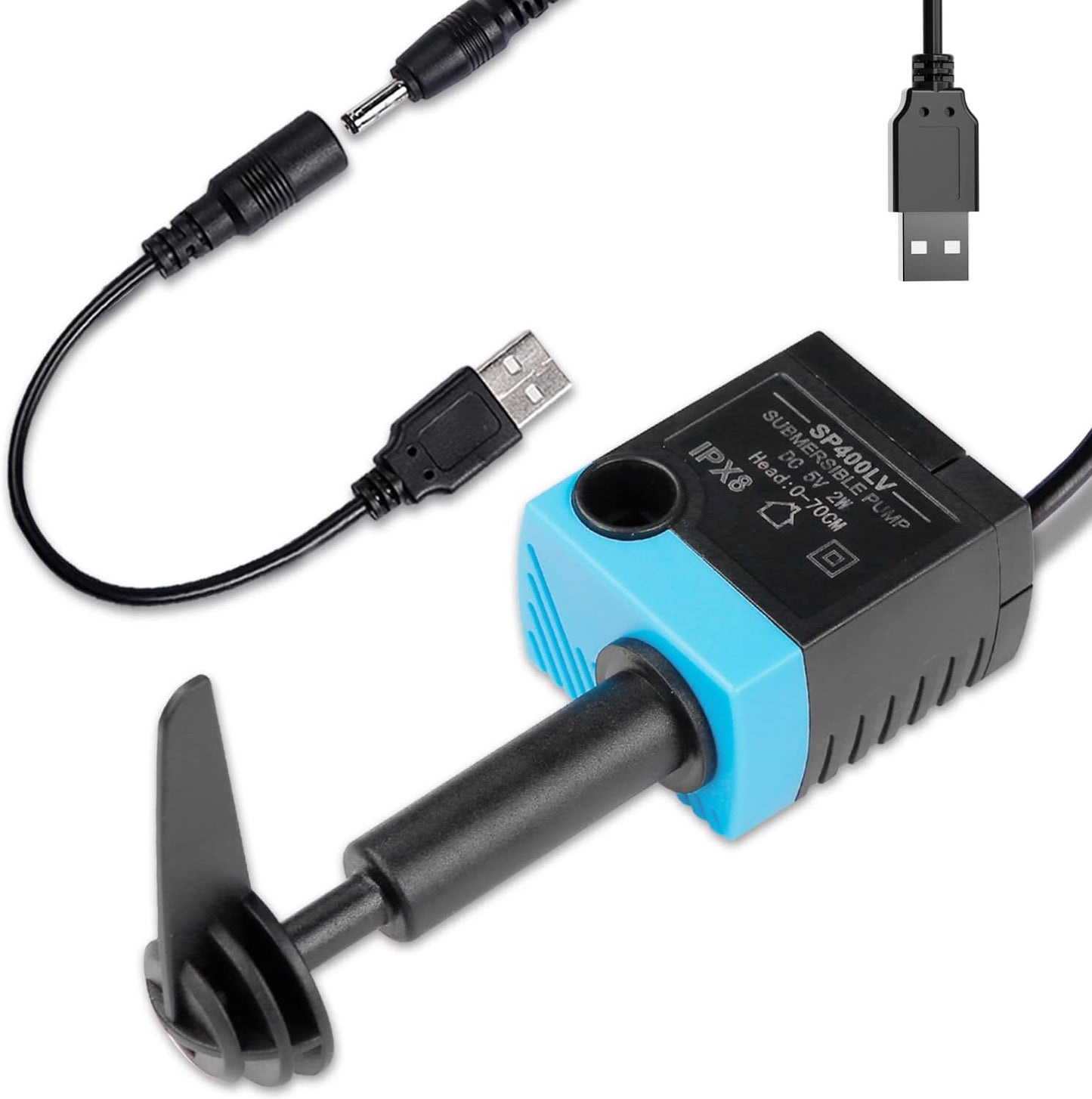 SP-400LV Cat Water Fountain Pump,5V USB Replacement Pump Compatible with Platinum and Platinum LED Dog and Cat Water Dispensers