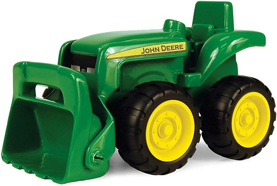 TOMY John Deere Vehicle Set - Includes Dump Truck Toy and Tractor Toy with Loader - Kids Outdoor Toys - Kids Construction and Sandbox Toys - 6 Inches - 2 Count - Ages 18 Months and Up
