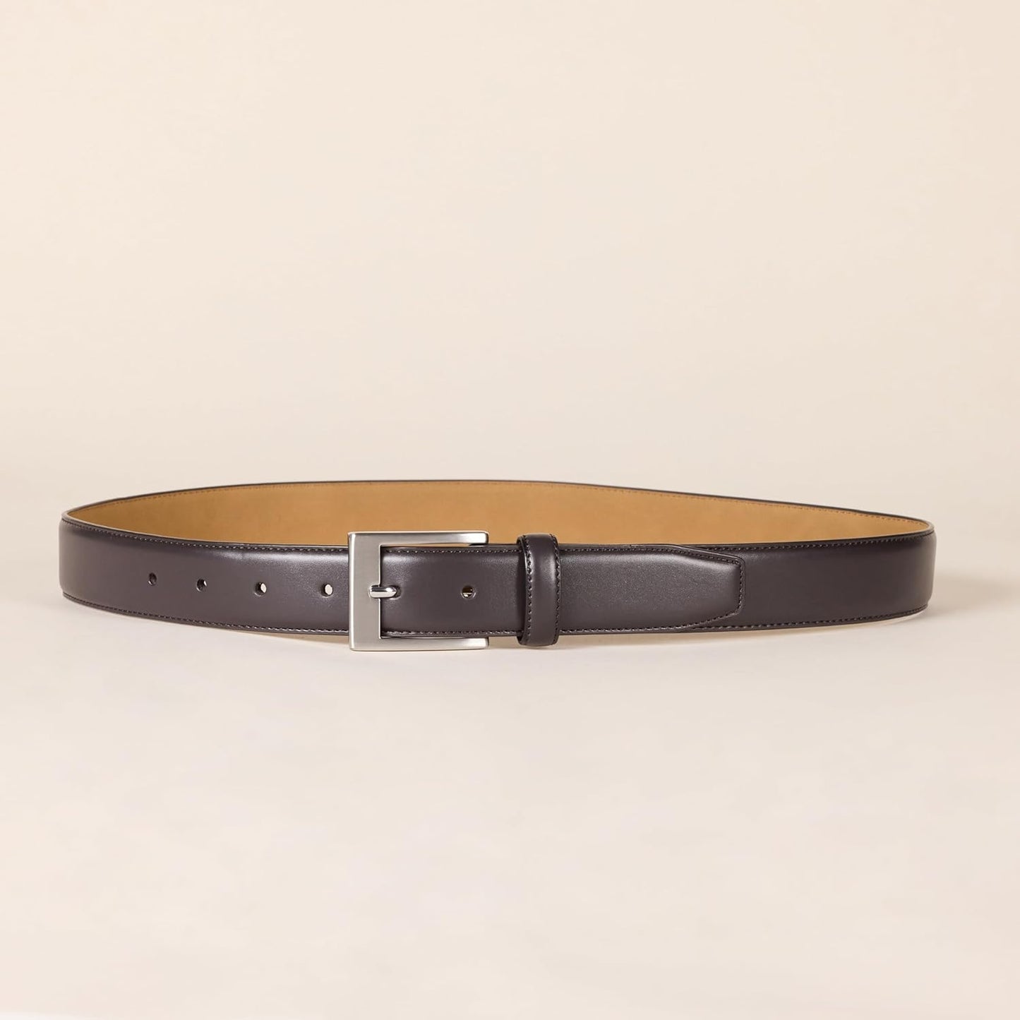 Amazon Essentials Men's Leather Belt, Classic Style