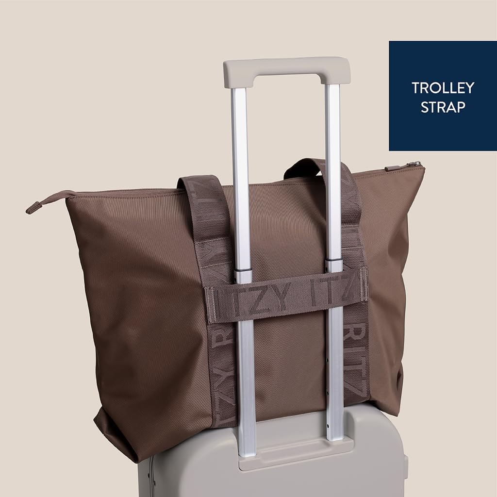 Itzy Ritzy Diaper Bag Tote – Lightweight Weekender with 10 Pockets, Removable Strap, Stroller & Trolley Use