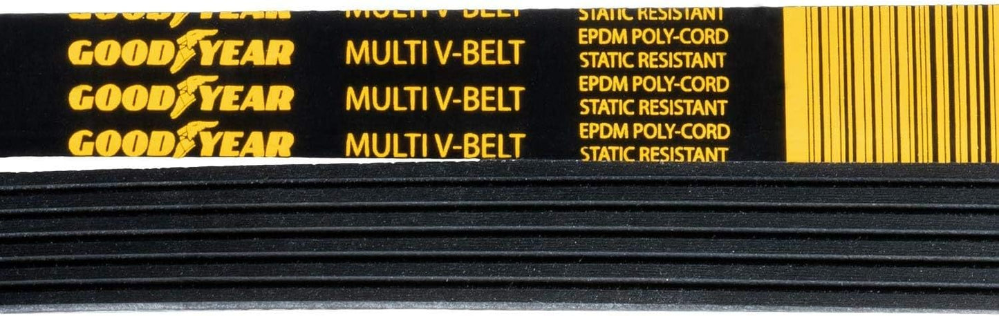 Goodyear Belts 1060435 Serpentine Belt, 6-Rib, 43.5" Length for 1967-2023 for 1997-1999 Acura & 2012-2016 Audi & 1981-1988 Autocar & 2009-2012 B