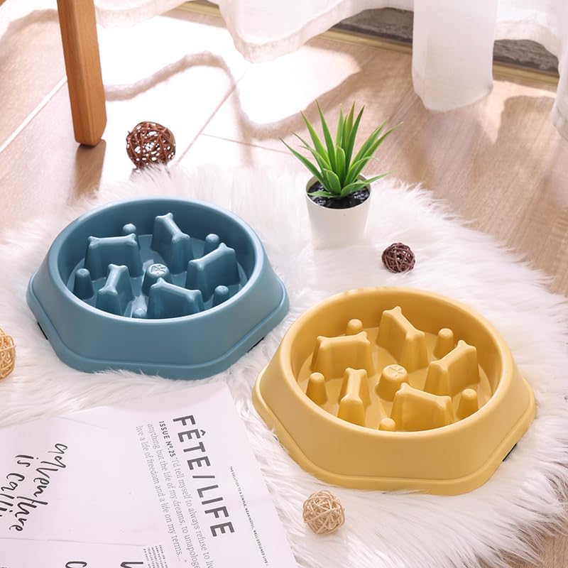 Slow Feed Puzzle Bowl for Dogs – Interactive Anti-Choke Design, Non-Slip & Easy Clean, Ideal for Puppies & Adult Dogs (Blue)