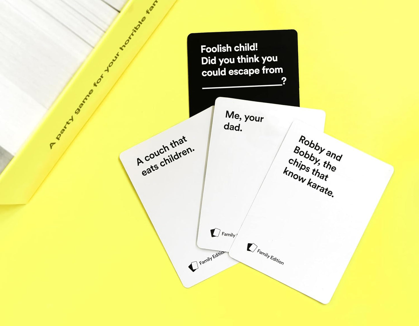 Cards Against Humanity: Family Edition • Ages 8+ • A Party Game for Your Horrible Family