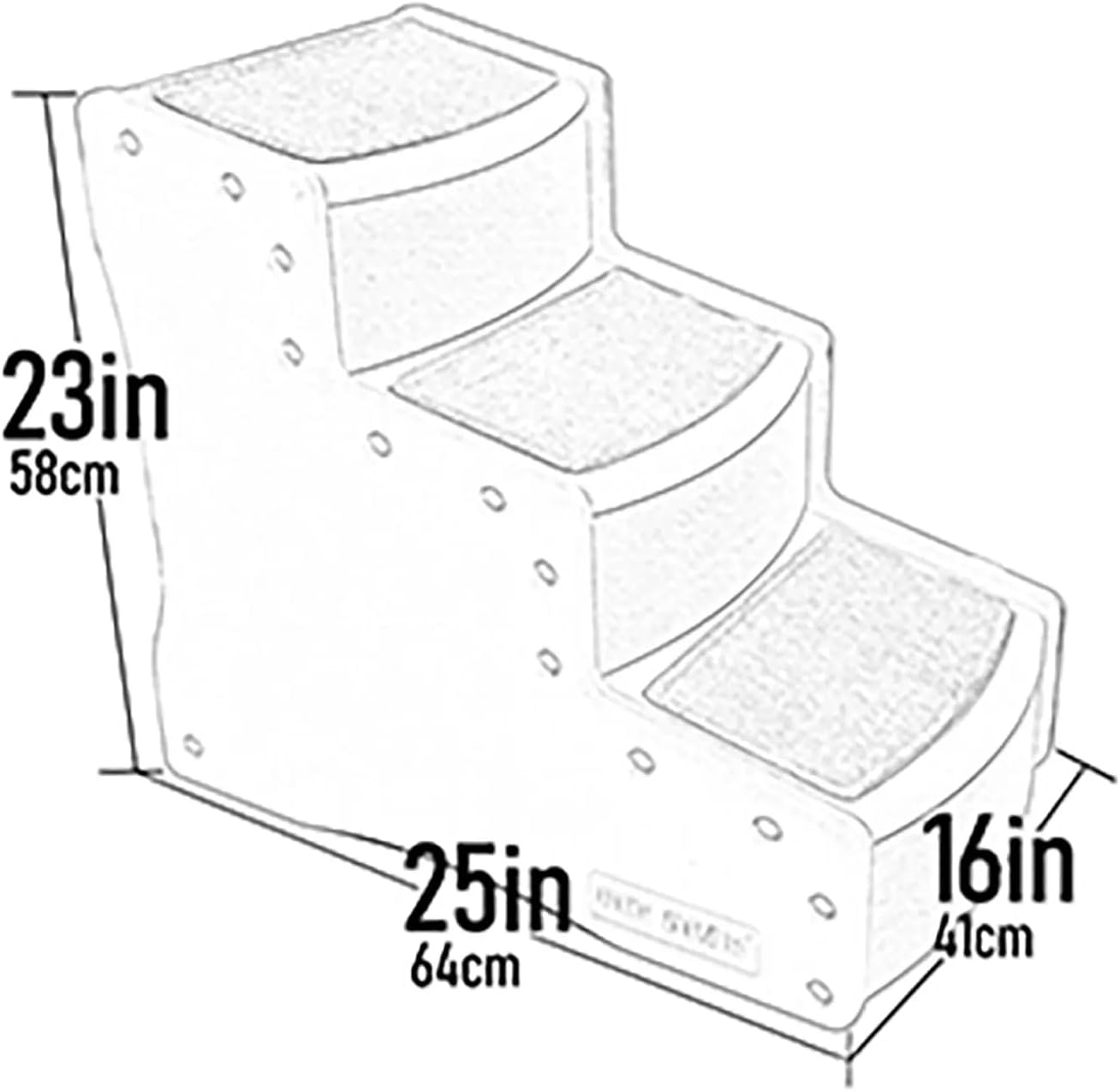 Pet Gear Easy Step III Pet Stairs, 3 Step for Cats/Dogs, Removable Washable Carpet Treads, for Pets Up to 150lbs, No Tools Required, Available in 9 Colors, Coffee Bean