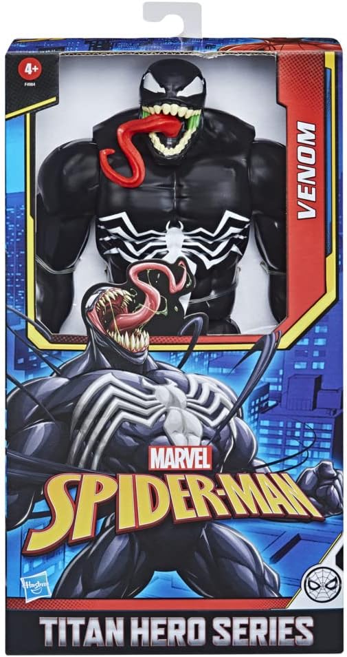 Marvel Titan Hero Series Deluxe Venom Toy 12-Inch-Scale Collectible Action Figure, Kids Ages 4 and Up