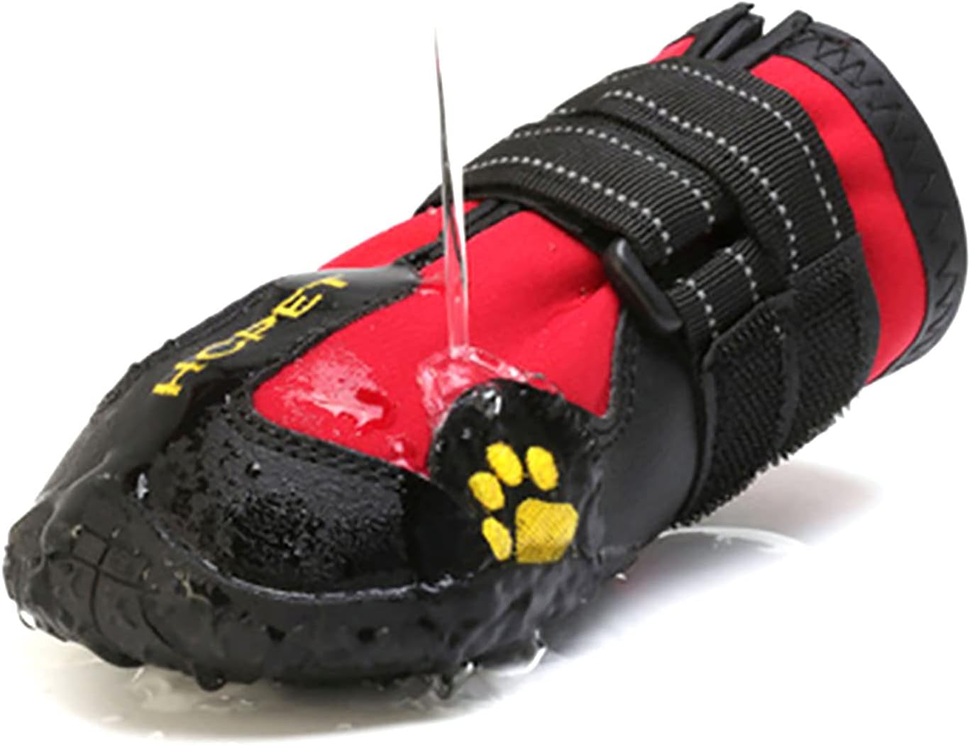 Winter Pet Booties Mountain Soles Dog Boots Water Proof Non-Slip Shoes with Reflective Straps All Weather Neoprene Paw Protector