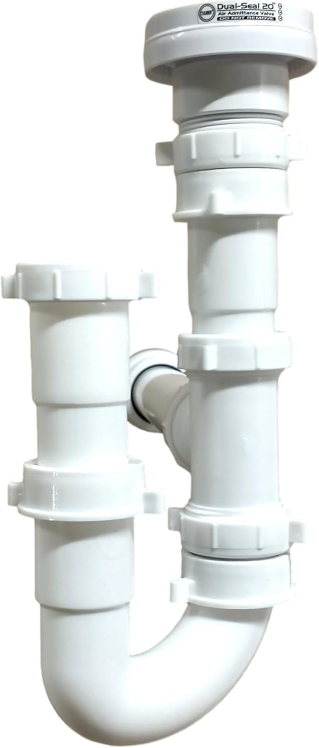 Tuuber Air Admittance Valve Trap Assembly Kit with 1-1/2 inch Tuuber Vent 2x Superior Seal Air Admittance Valve