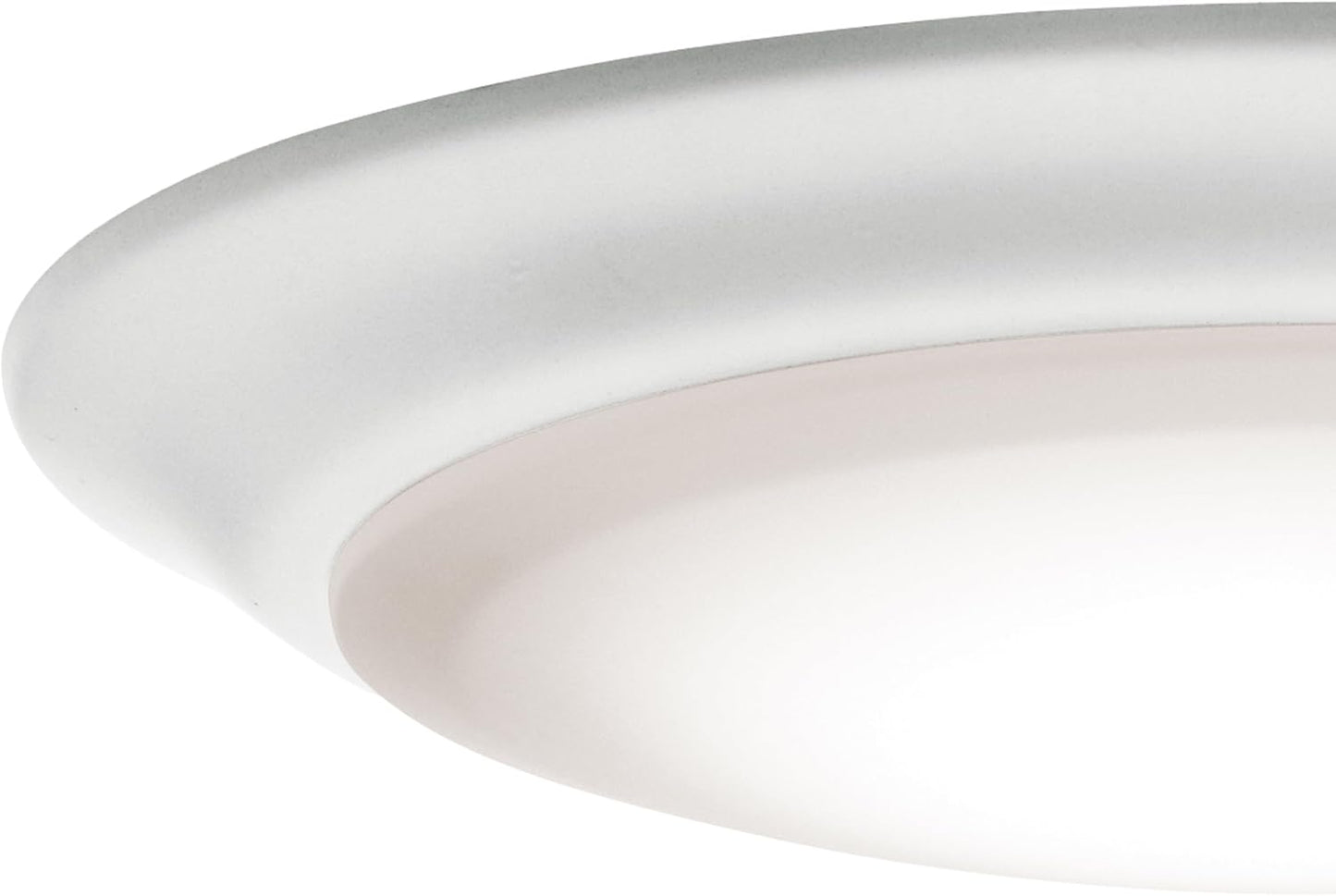 Kichler Gen 1 LED Downlight in White, 7.5” Ceiling Flush Mount Wet Rated Interior Dimmable Light for Living Room, Dining Room, Kitchen, Bathroom and Bedroom, 3000K, (7.5” x 1.5”), 43846WHLED30