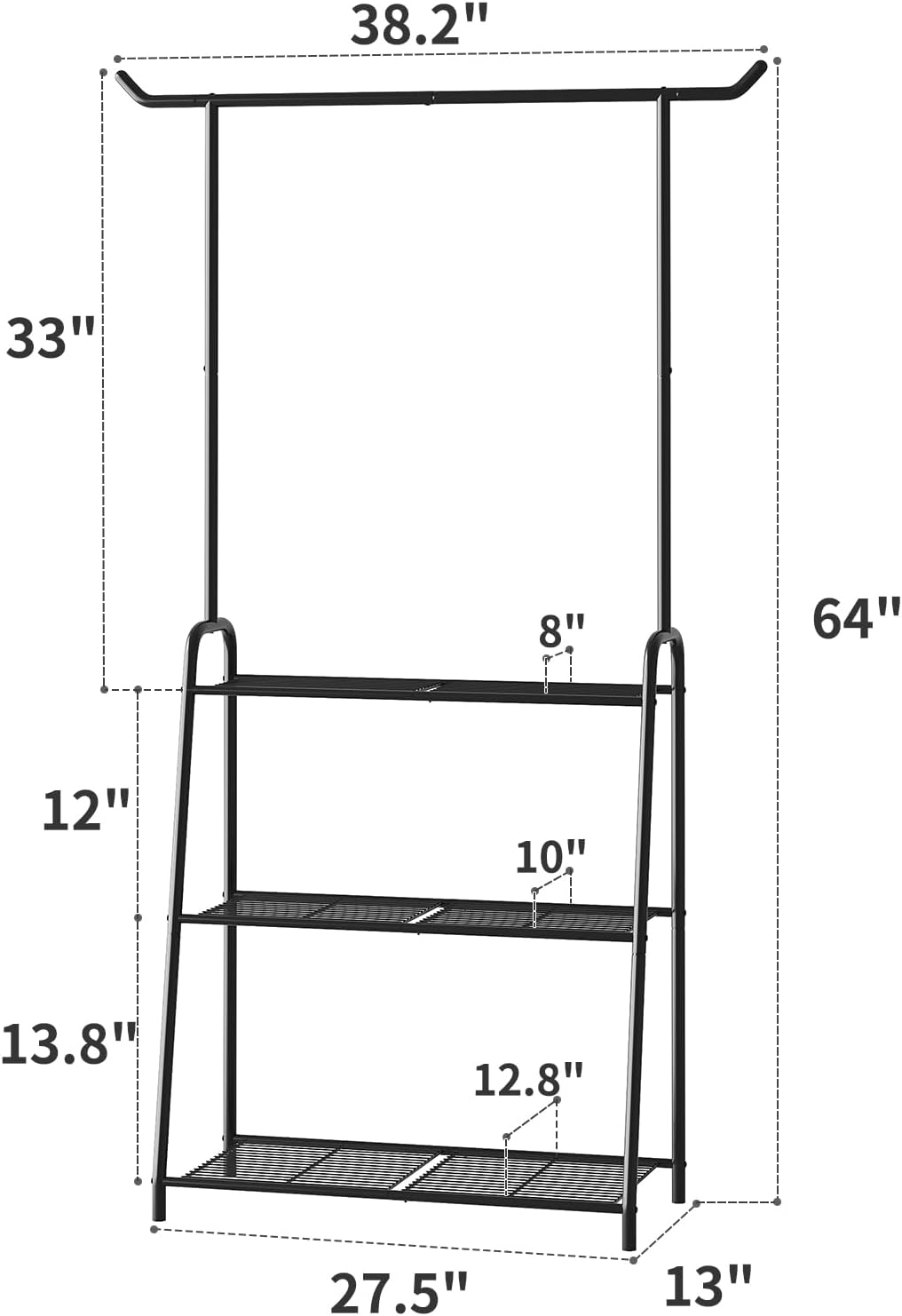 Plant Stand Indoor Outdoor,Metal Plant Stands for Multiple Plants,3 Tier Tall Hanging Plant Shelf,Large Heavy Duty Flower Holder Ladder Plant for Living Room, Patio, Balcony (Black)