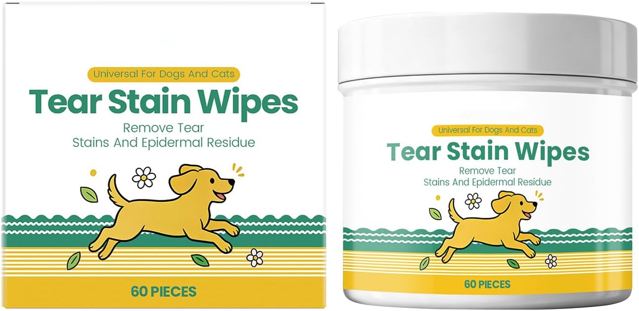 Pet Eye Cleaning Pads - Soft Wipes for Tear Stain Removal | Convenient Grooming Sheets for Cats and Dogs, Skin and Coat Care, Portable Travel Pack for Parks, Gardens, Family Trips, Shelters, Apartment