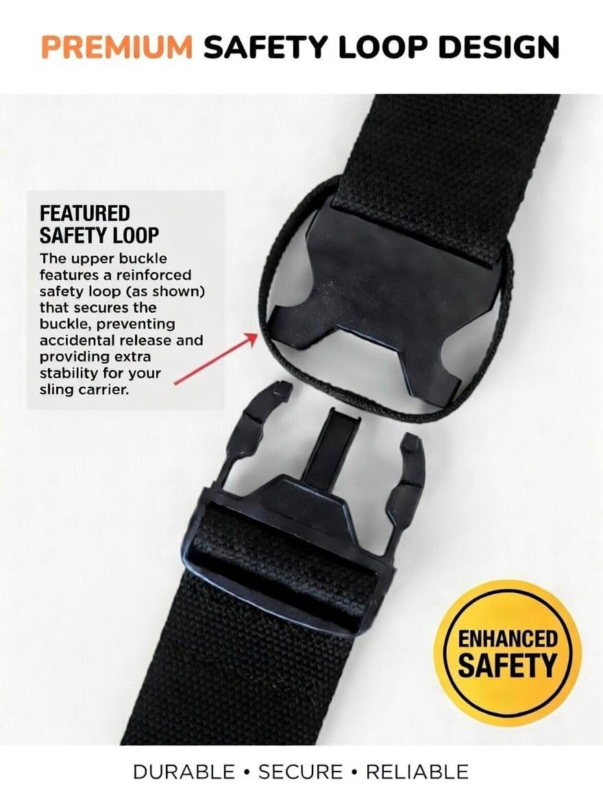 LizaBloom Baby Sling Carrier, Toddler Carrier 15–44 lbs with Adjustable Padded Shoulder Straps, Non-Slip Support, Removable Zippered Pouch, Side Sling Baby Carrier, Lightweight & Travel-Friendly