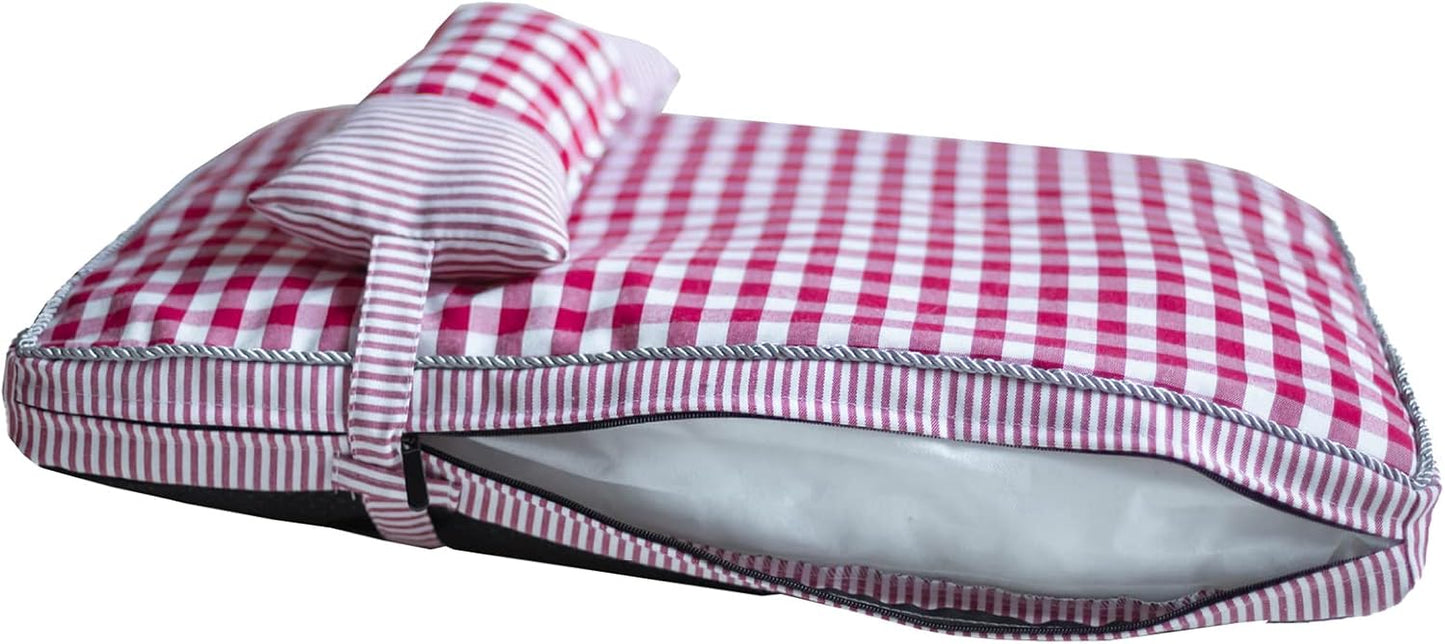 Dog Beds Soft Pet Beds Washable Cat Bed for Large Medium Small Dogs and Cats Dog Mats for Sleeping with Removable Washable Cover,Blue,L