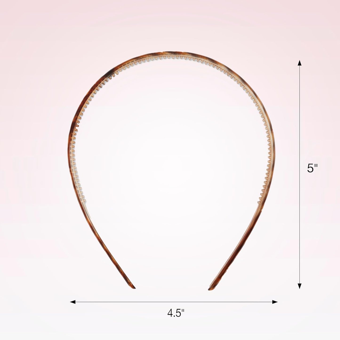 Scunci by Conair Effortless Beauty Skinny headband -plastic Headbands for Women and Men - hair accessories for women - Neutral Colors - 4 Count