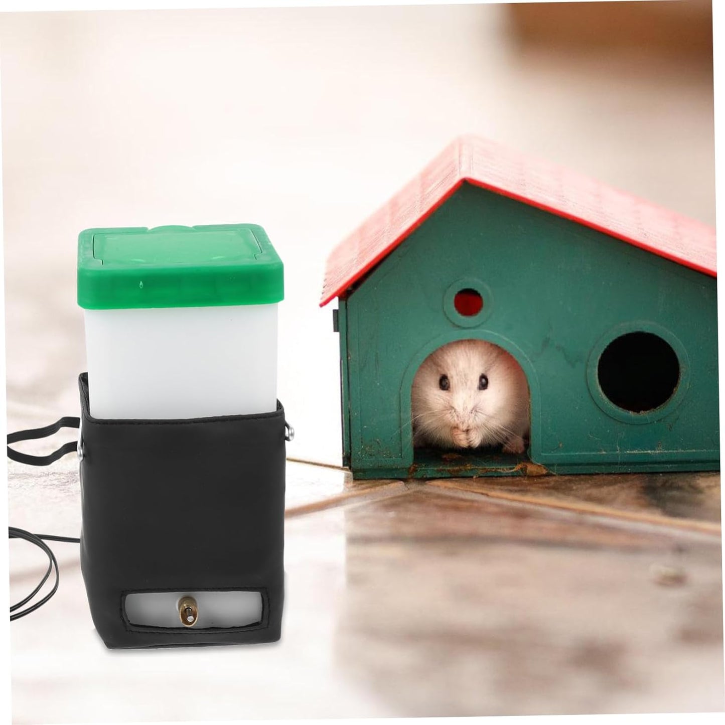 1Set 1L Heated Pet Water Bowl Heated Water Bottle Dispenser for Rabbit Cat Hamster Guinea Pigs Ferrets Birds Mouse Cockatiel Rats Other Small Animal Pet No Drip No Leak No Mess Mount Drinker
