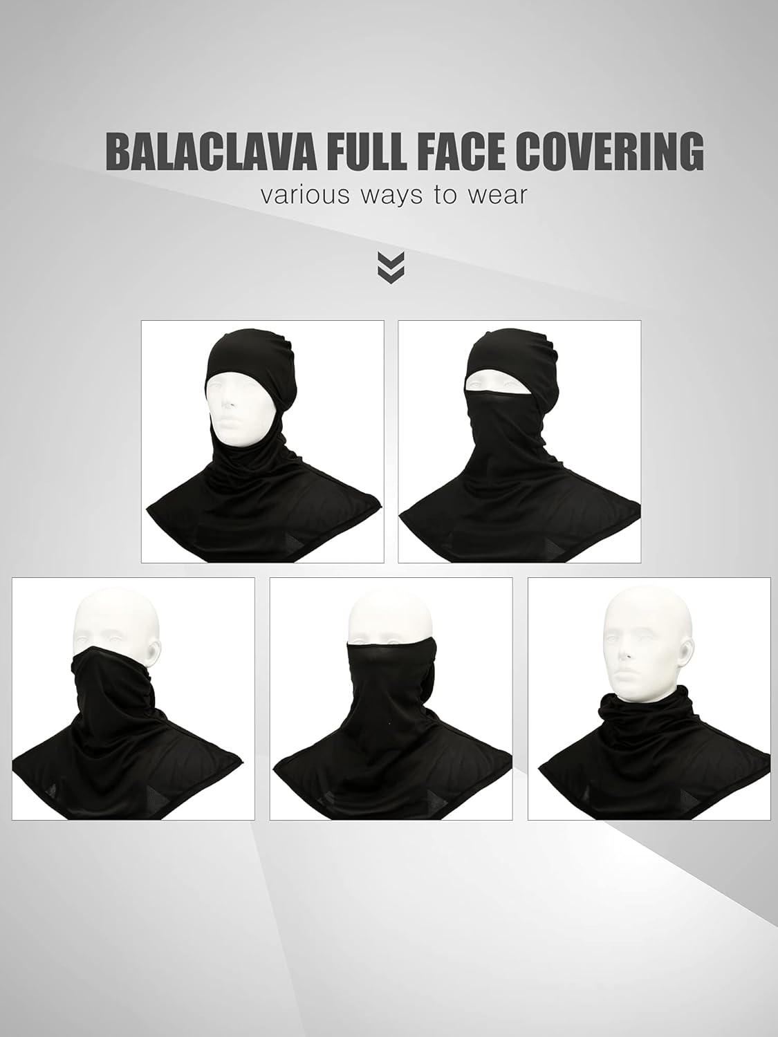 SATINIOR 3 Piece Balaclava Face Cover Sun Protection Neck Cover Summer Balaclava Motorcycle Face Mask for Men Women