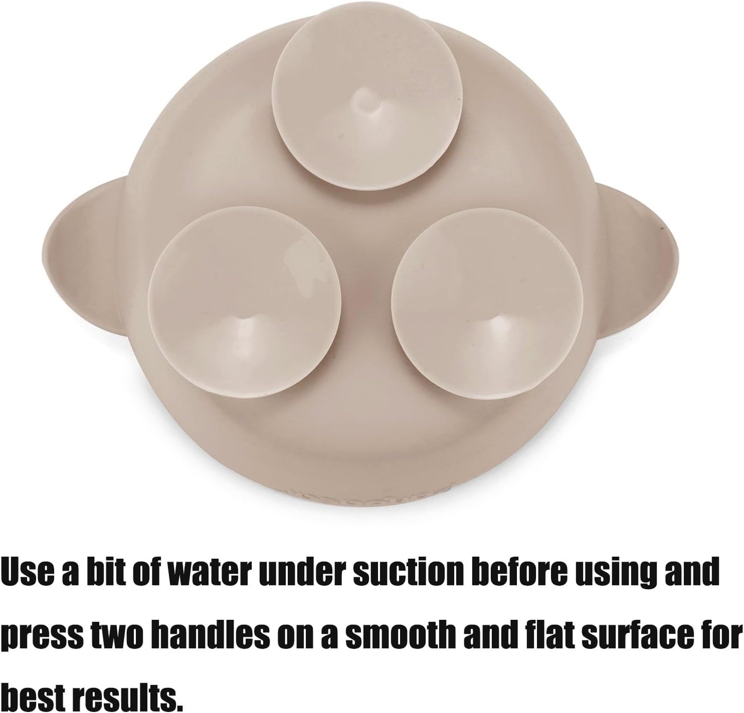 PandaEar 3 Pack Silicone Suction Baby Bowls & 3 Baby Feeding Spoons | Non-Slip Stay Put Bowls & Soft Silicone First Stage Spoons for Toddlers, BPA-Free Baby Led Weaning Set (Linen Brown Tan)