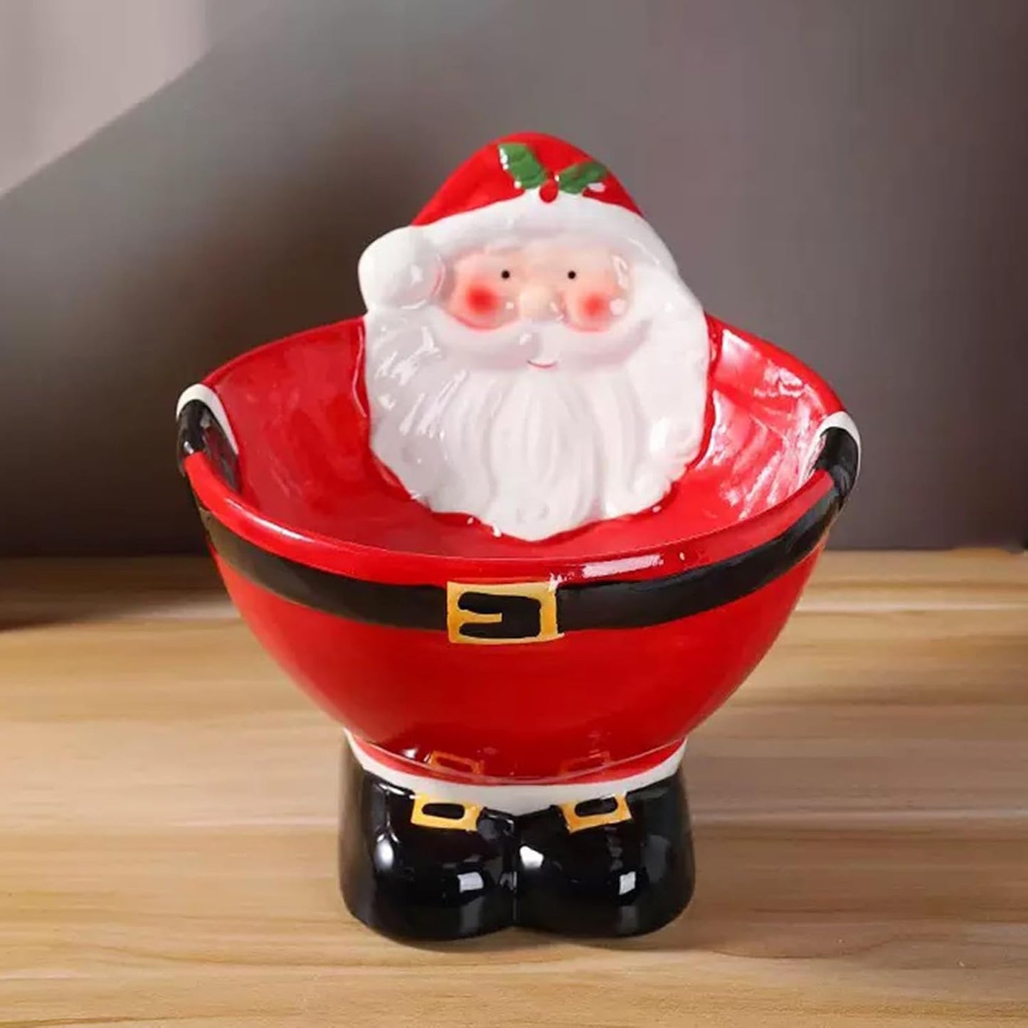 Xmas Ceramic Raised Cat Bowl Elevated Dog Bowls Cat Food Bowl Medium Water and Food Dish, Microwave and Dishwasher Safe Christmas Decorations Indoor